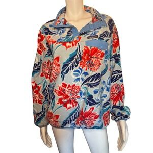 Patagonia Synchilla Womens Large Floral Hawaiian Rare Hiking Outdoor